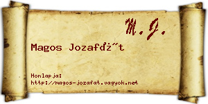 Magos Jozafát névjegykártya